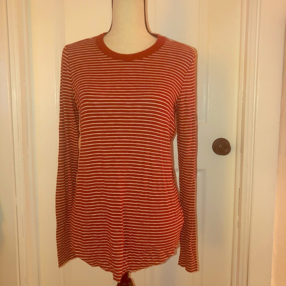 Aerie Real Striped Henley Long Sleeve